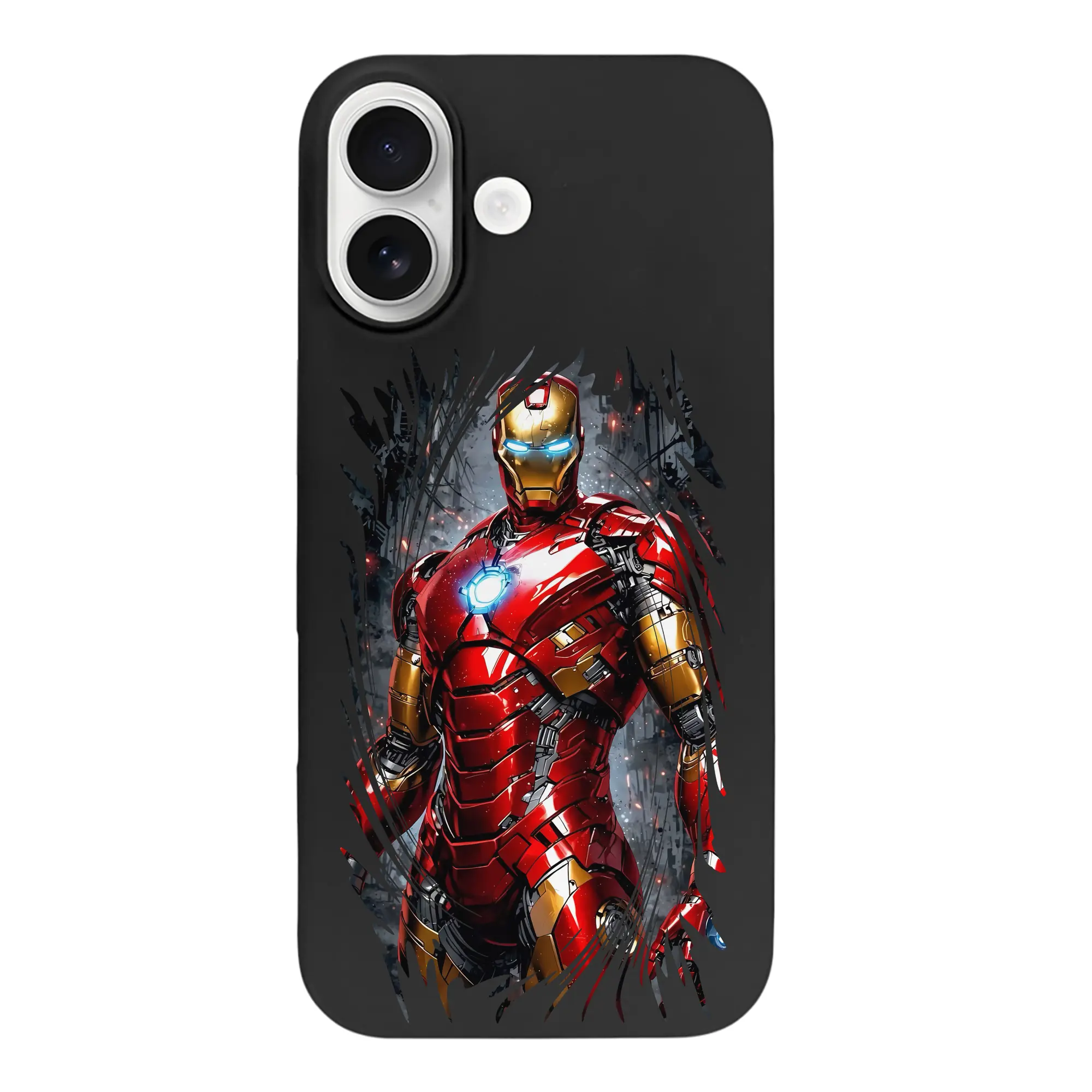アベンジャーズ (Avenjāzu) グッズ アイアンマン（Iron Man） - iPhone 17 シリーズ シリコンケース 薄型 耐衝撃 指紋防止 ソフトタッチカバー 精密フィット 傷防止 保護ケース iPhone 17/17 Air/17 Pro/17 Pro Max 対応
